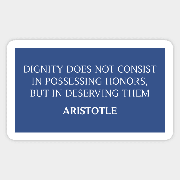 Aristotle's Quote Sticker by Widmore